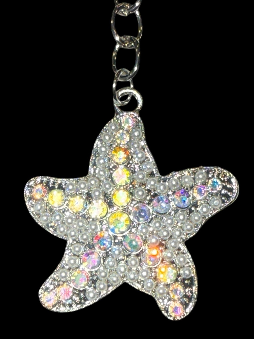 FASHION Silver-tone Starfish Keychain/Bag Charm - NWT